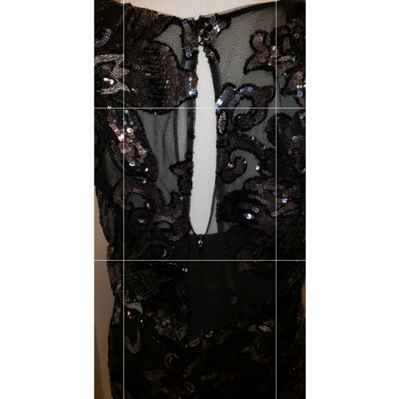 Bagley Mischka Midnight Blue Dress 10 - Picture 4 of 9